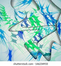 Abstract pattern of lines, colorful digital illustration.