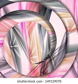 Abstract pattern of lines, colorful digital illustration.