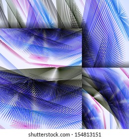 Abstract pattern of lines, colorful digital illustration.