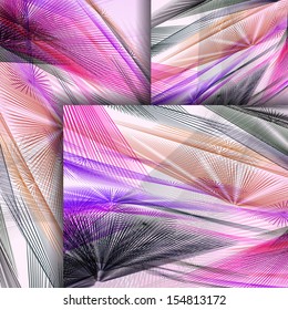 Abstract pattern of lines, colorful digital illustration.