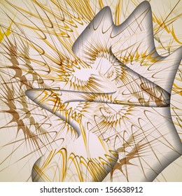 Abstract pattern of lines, colorful digital illustration.