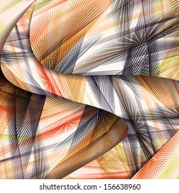 Abstract pattern of lines, colorful digital illustration.