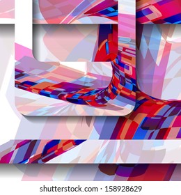 Abstract pattern of lines, colorful digital illustration.