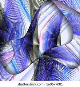Abstract pattern of lines, colorful digital illustration.