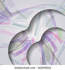 Abstract pattern of lines, colorful digital illustration.