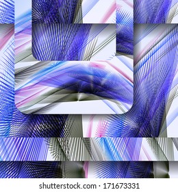 Abstract pattern of lines, colorful digital illustration.