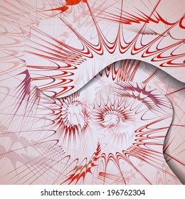 Abstract pattern of lines, colorful digital illustration.