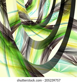 Abstract pattern of lines, colorful digital illustration.