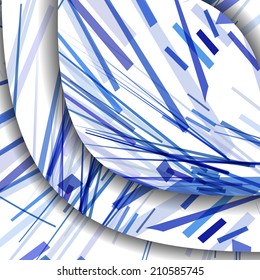 Abstract pattern of lines, colorful digital illustration.