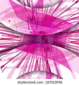 Abstract pattern of lines, colorful digital illustration.