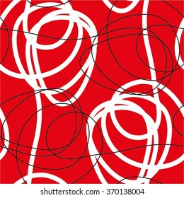 Abstract pattern in the lines, knot, spiral, seamless vector background.
