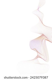 Abstract pattern of lines on a white background, A4 format. Abstract background with stripes. Book cover, brochure, flyer, poster, advertisement, etc. Place for text. Gradient.