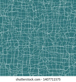 Abstract pattern with lines similar to gauze. Background with curved lines. Ornament in green and white colors.