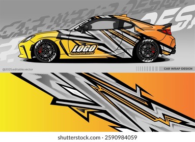 Abstract pattern livery decal with and colour. Template car sticker vinyl. Suitable for Racing, Drift, Rally, or Exhibition