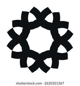 abstract pattern logo template black and white logo design isolated in white background vector illustration