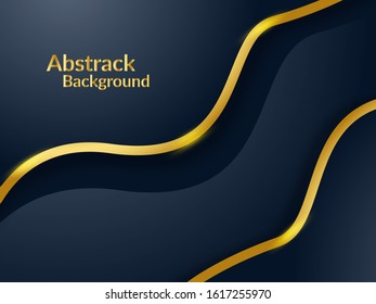 Abstract pattern luxury dark black with gold background. Elegant modern background