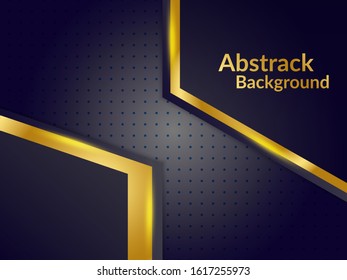 Abstract pattern luxury dark black with gold background. Elegant modern background