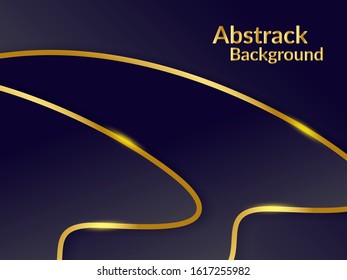 Abstract pattern luxury dark black with gold background. Elegant modern background