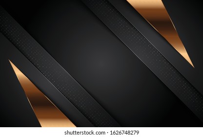 Abstract pattern luxury dark black with gold background. modern minimal eps 10