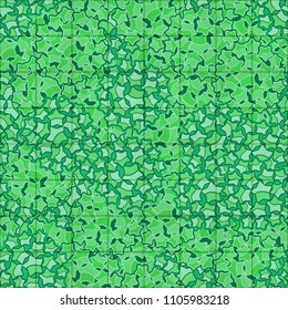 Abstract pattern made of five-pointed stars. Camouflage texture. Multicolored background. Above the drawing there is a network consisting of striped squares