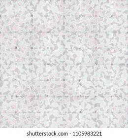 Abstract pattern made of five-pointed stars. Camouflage texture. Multicolored background. Above the drawing there is a network consisting of striped squares