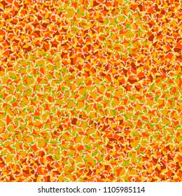 Abstract pattern made of five-pointed stars. Camouflage texture. Multicolored background. A network of worn out figures is thrown on the surface.