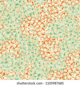 Abstract pattern made of five-pointed stars. Camouflage texture. Multicolored background. Fragments of the network are chaotically thrown to the surface.