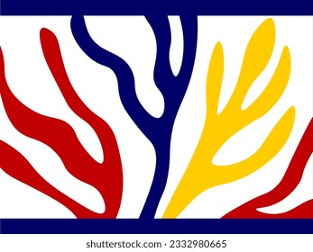 Abstract pattern in Malaysia's flag colors.