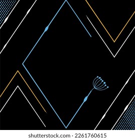abstract pattern minimalism design on black background