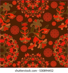 Abstract pattern model . Mandala pattern repetition. Vintage background. Seamless pattern can be used for wallpaper , patterns, textiles, tissue, packaging, surface texture .to the design.