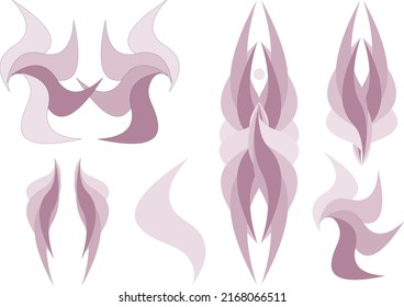 Abstract pattern. Modern decorative ornament. Vector set.