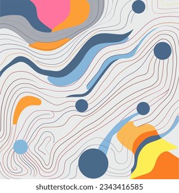 Abstract pattern in modern style with lines