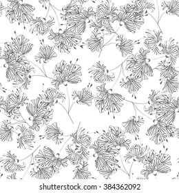 Abstract pattern of monochrome colors. Vector illustration. Relaxing coloring.