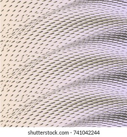 Abstract pattern of monochrome dotted, that make up wavy futuristic lines and figures. Vector illustration for website design, textiles, wallpapers, postcards, poster, labels mock-up.
