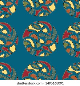 Abstract pattern of abstract mosaic fragments