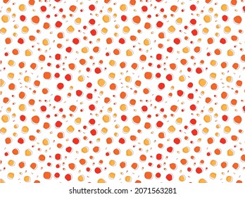 Abstract pattern with multicolored circles on a white background