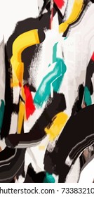 Abstract pattern, Multicolored waves, stripes, smears. Color fasion vector background