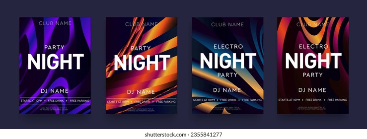 Abstract Pattern Music Festival for Dance Party, Disco, Club Invitation, Festival Poster, and Flyer. 3D Set Featuring Stripe for a Hot Night Dance Party. Seamless Op Art Style. Vector illustration