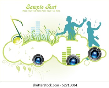 abstract pattern musical background, illustration
