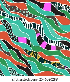 Abstract pattern in native african style in vector pattern