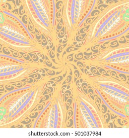 Abstract pattern for new design work with handmade doodle. Zentangle inspired art style.
