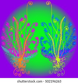 Abstract pattern for new design work with handmade doodle. Zentangle inspired art style.