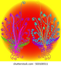 Abstract pattern for new design work with handmade doodle. Zentangle inspired art style.