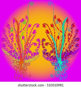 Abstract pattern for new design work with handmade doodle. Zentangle inspired art style.