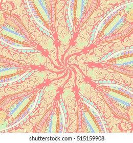 Abstract pattern for new design work with handmade doodle. Zentangle inspired art style.