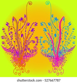 Abstract pattern for new design work with handmade doodle. Zentangle inspired art style.