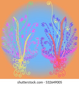 Abstract pattern for new design work with handmade doodle. Zentangle inspired art style.