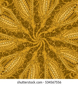 Abstract pattern for new design work with handmade doodle. Zentangle inspired art style.