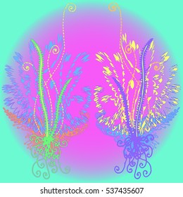 Abstract pattern for new design work with handmade doodle. Zentangle inspired art style.
