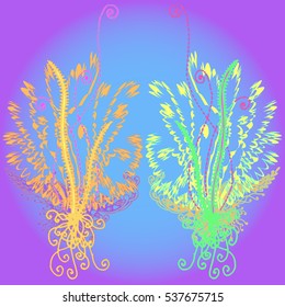 Abstract pattern for new design work with handmade doodle. Zentangle inspired art style.